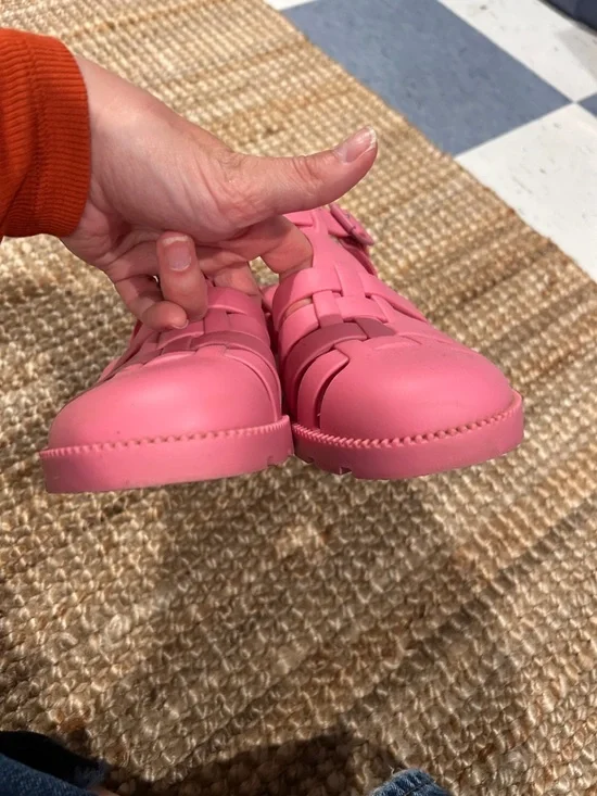 Like new! Melissa Pink Chunky Jelly Heeled Sandals - Picture 6 of 6